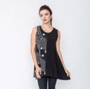 IC Collection Polka Dot Sleeveless Tunic